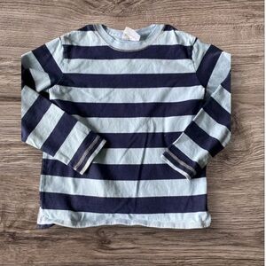 HANNA ANDERSSON BOYS STRIPE BLUE TOP SHIRT LONG SLEEVE CASUAL SIZE 6 - 7 (120)
